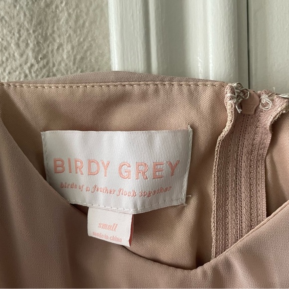 Birdy Grey Gwennie Dress Chiffon Taupe S - Picture 5 of 9